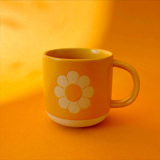 Retro Flower Ceramic Mug