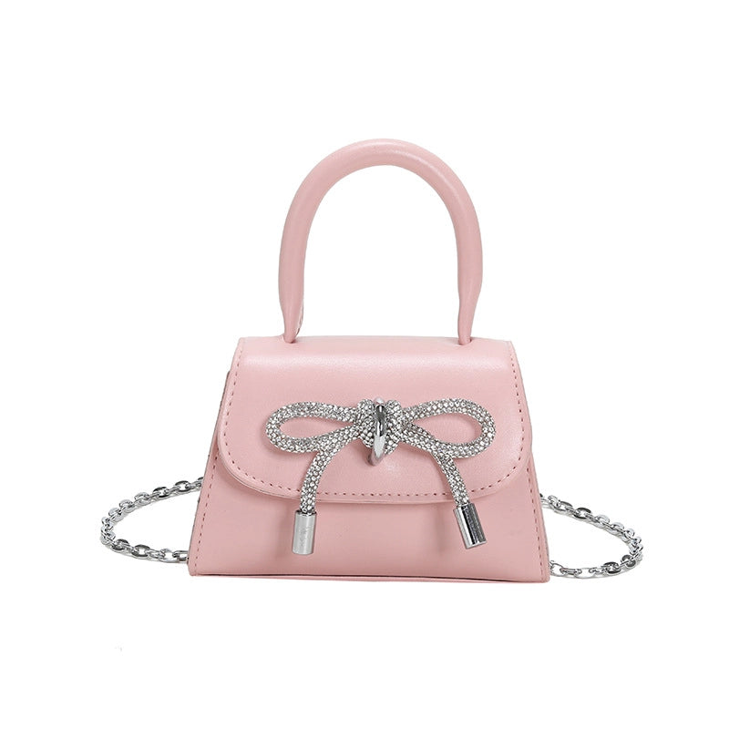 Pink Mini Bag - Rhinestone Bow