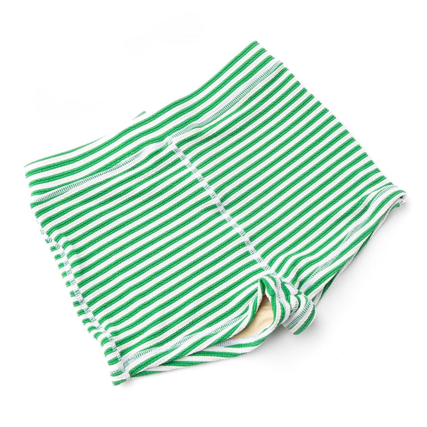 Shade Critters Green Stripe Ribbed Swim Shorts