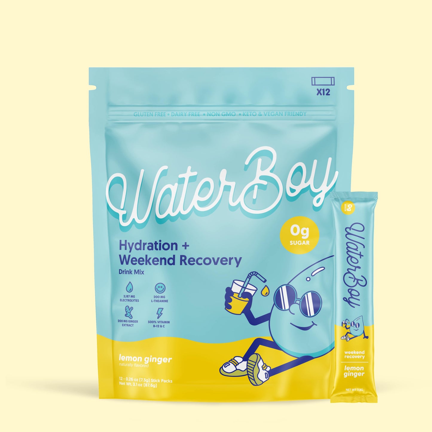 WaterBoy Hydration + Weekend Recovery Drink Mix