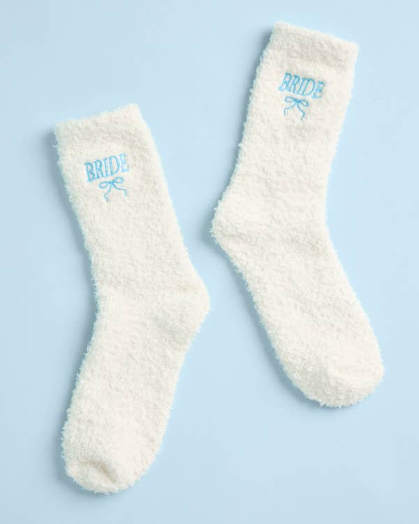 Bride Cloud Socks | bridal shower, bachelorette, ivory