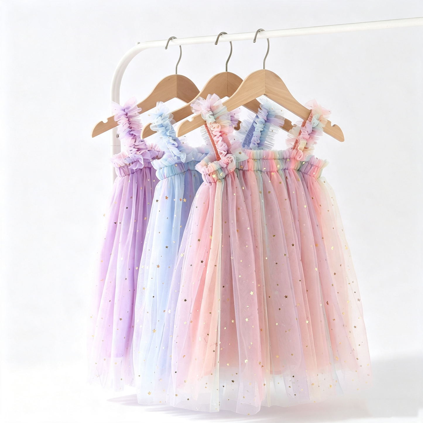 Girls Tutu Princess Rainbow Dress