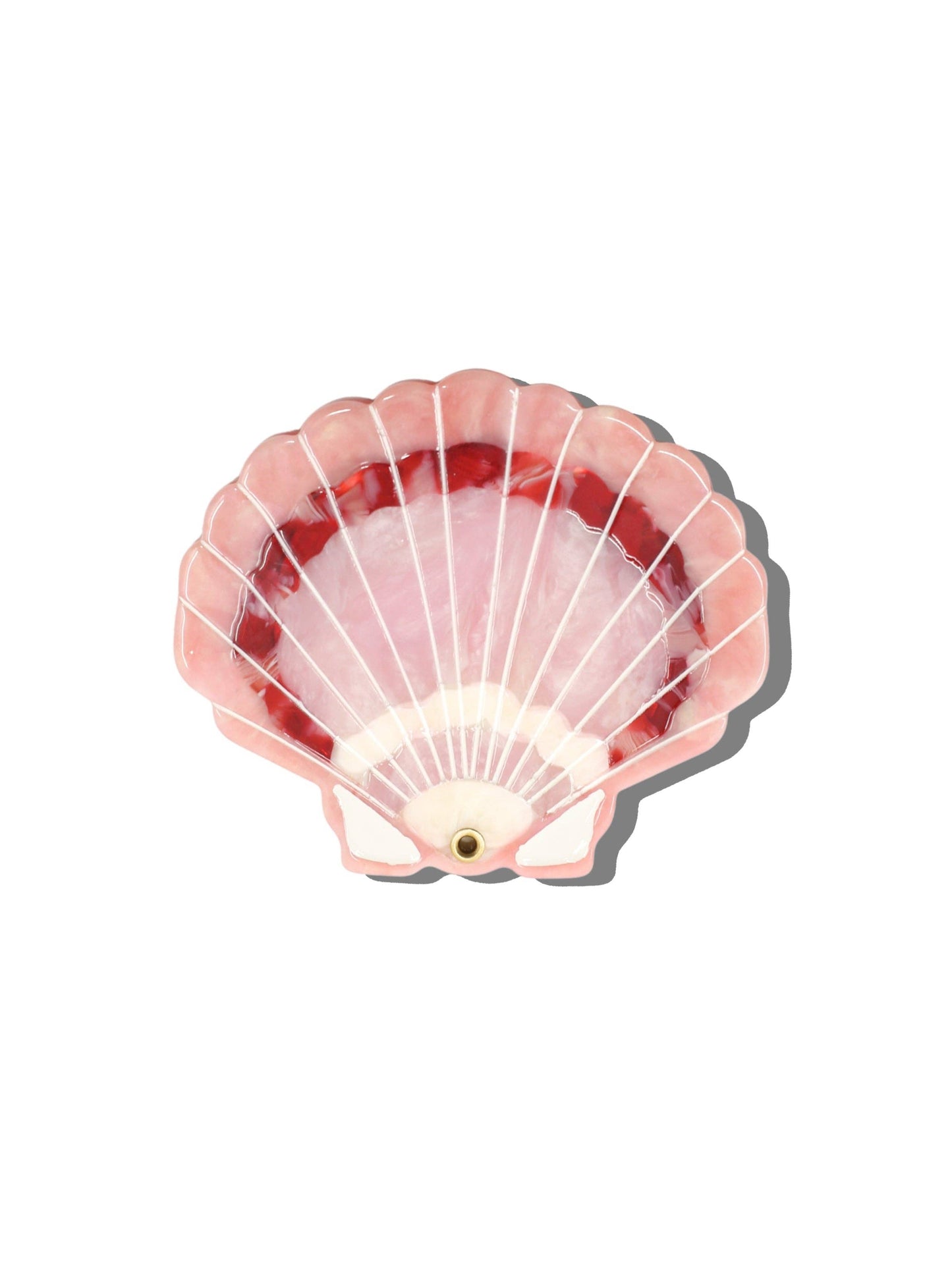 Solar Eclipse Hand-Painted Sunset Seashell Compact Mirror