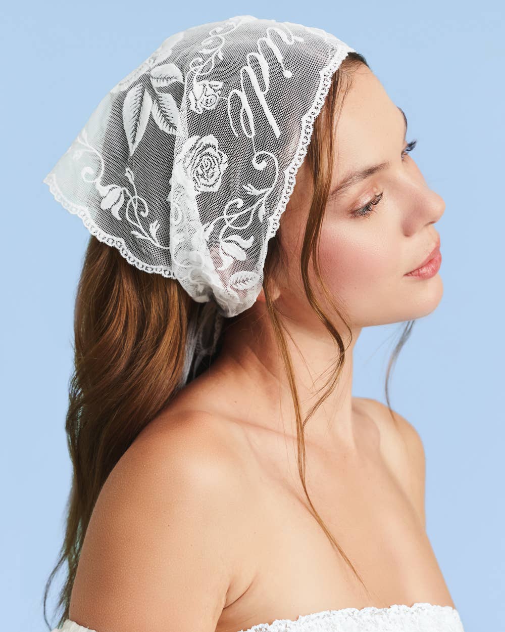 Bride Lace Headscarf