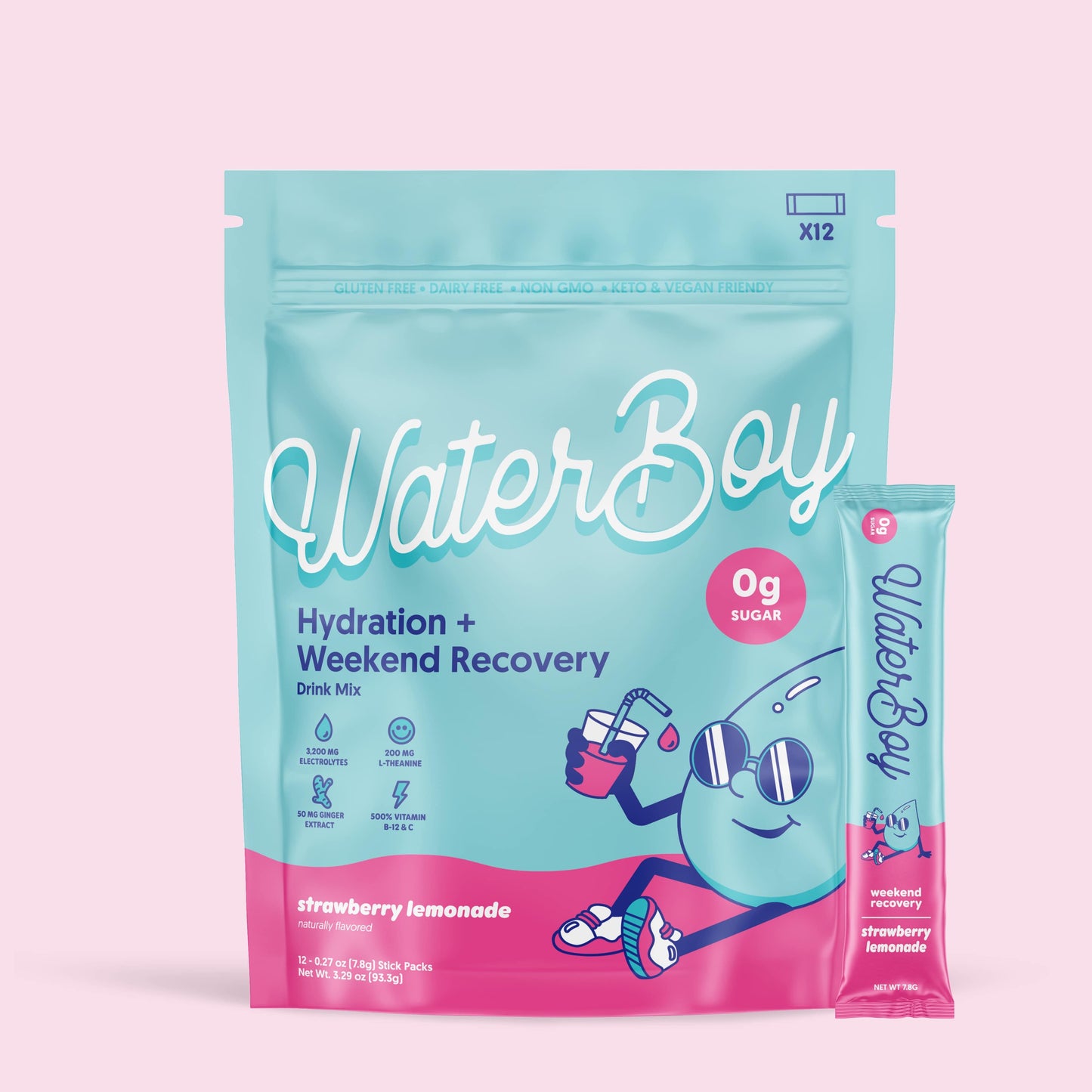 WaterBoy Hydration + Weekend Recovery Drink Mix