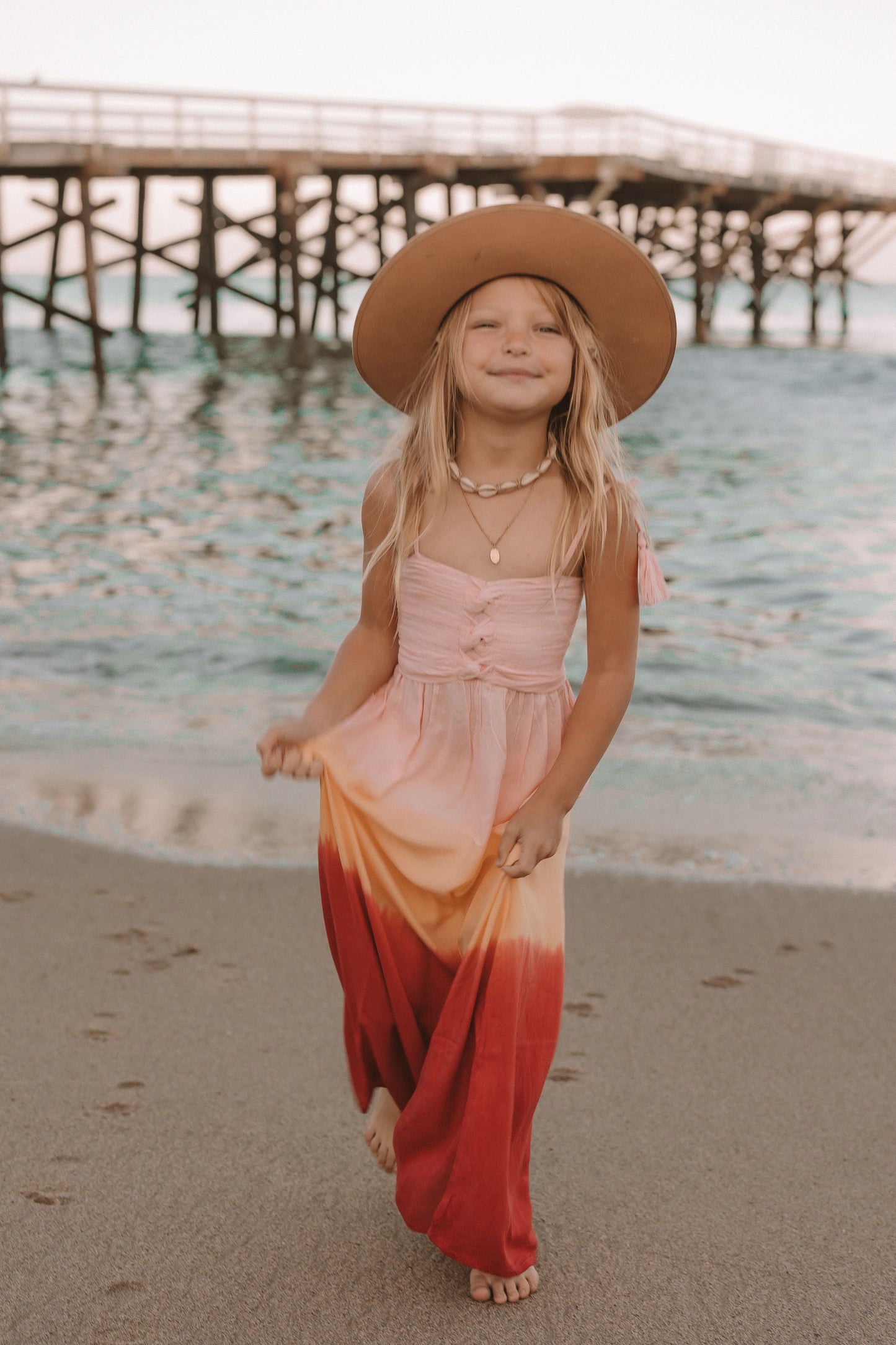 Tiare Hawaii Kids Jasmine Dress Sunrise Ombre