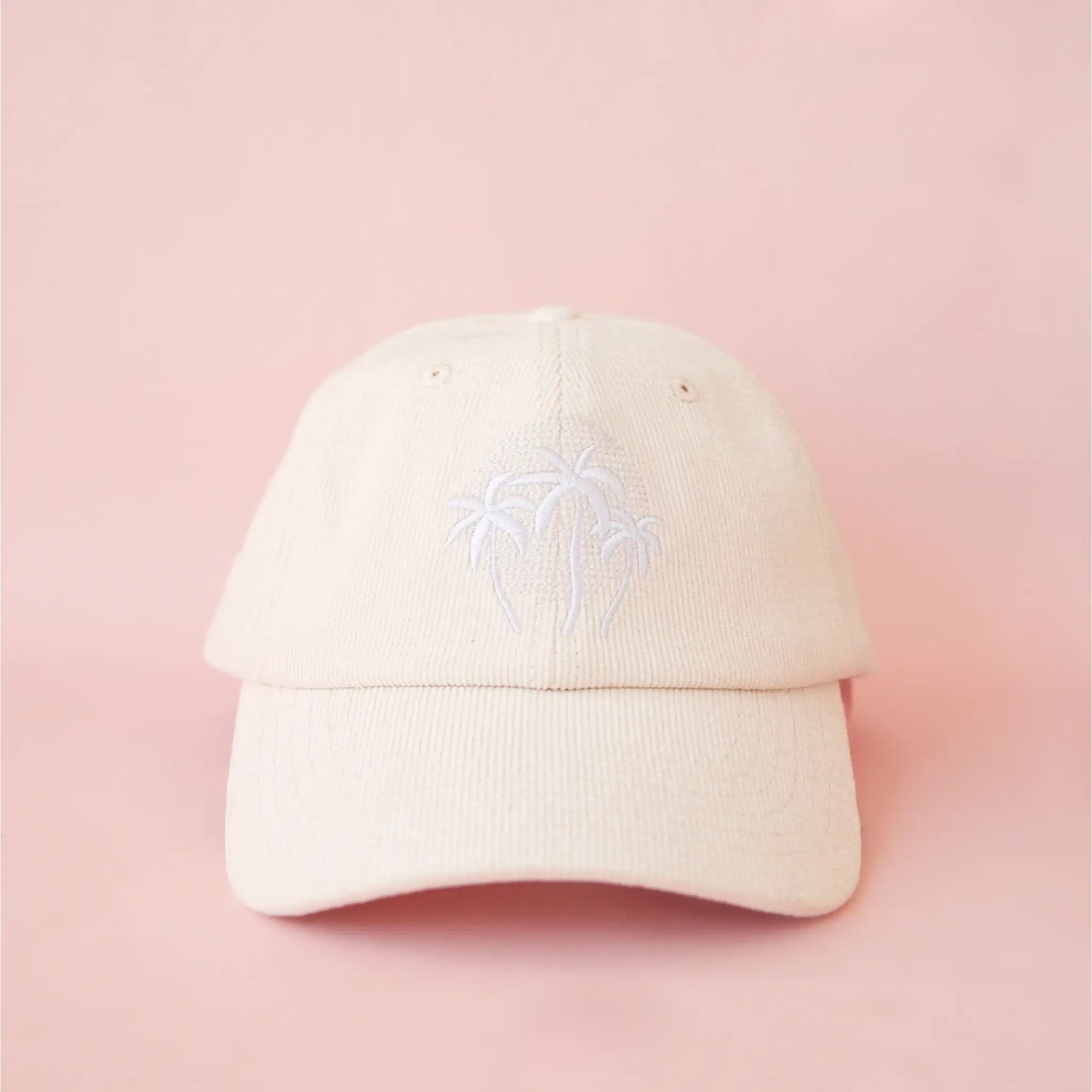 Palm Sunset Baseball Hat Ivory