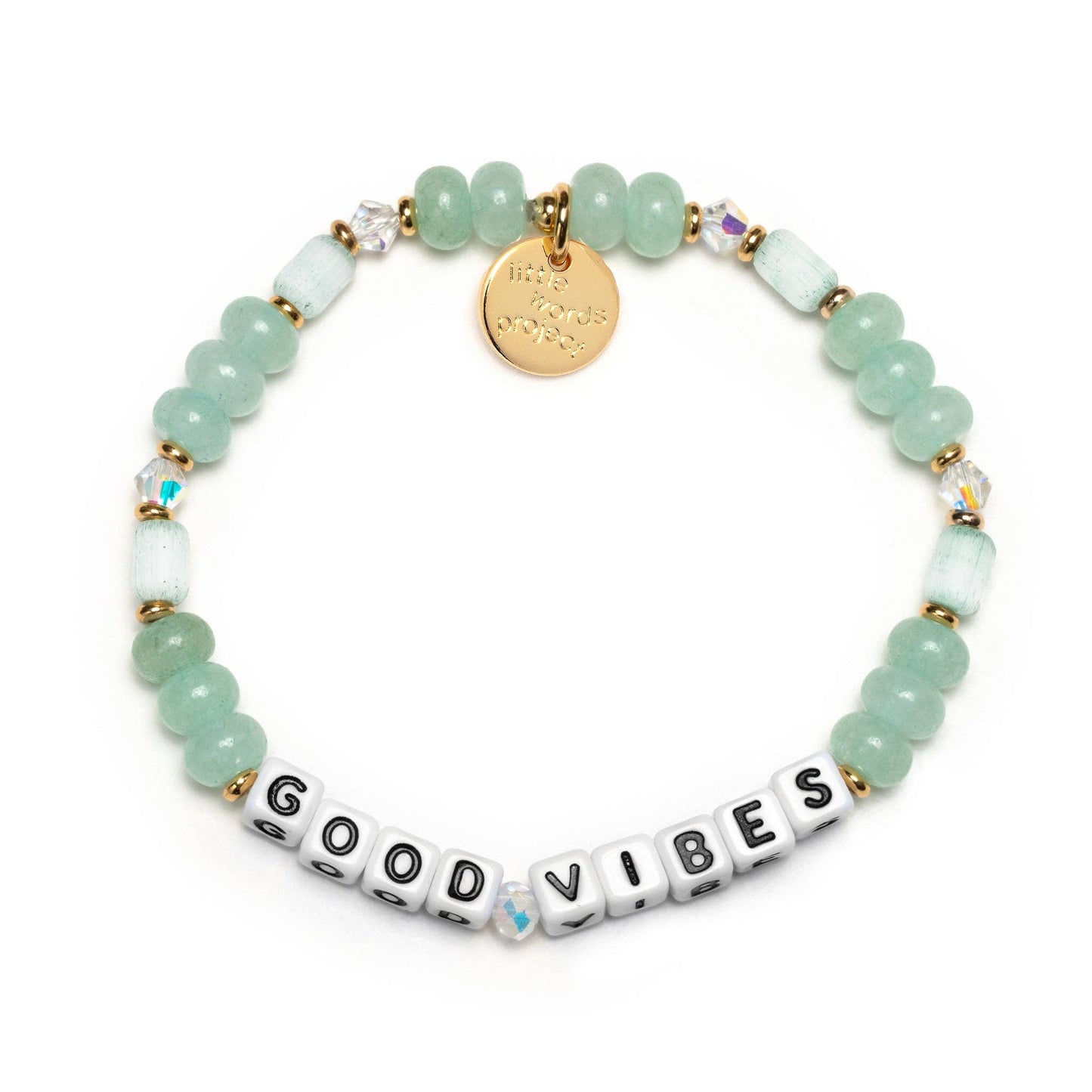 Little Words Project Good Vibes Bracelet -Misty Mint Trail