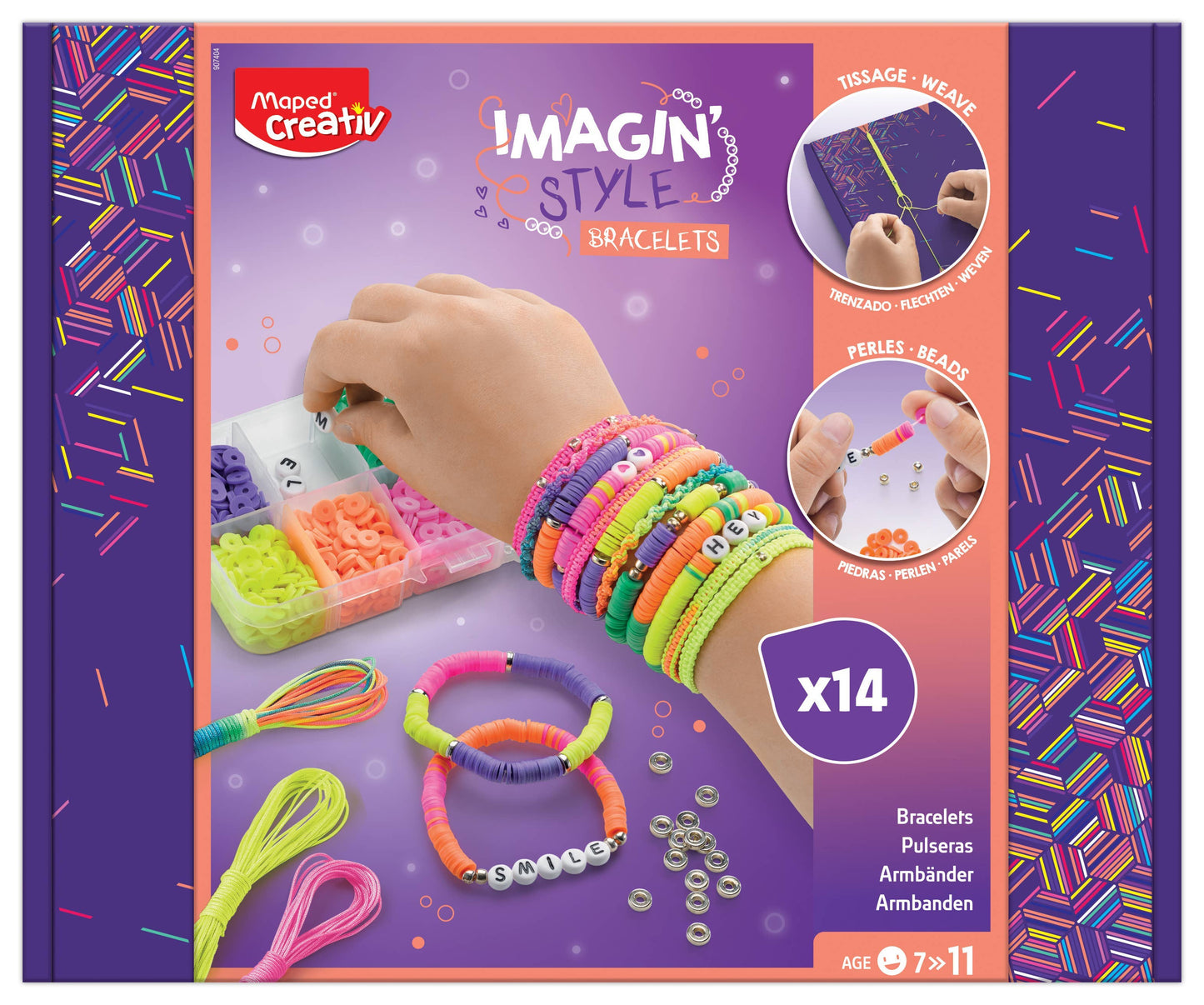 Heishi Neon Bracelet Kit 25 Piece