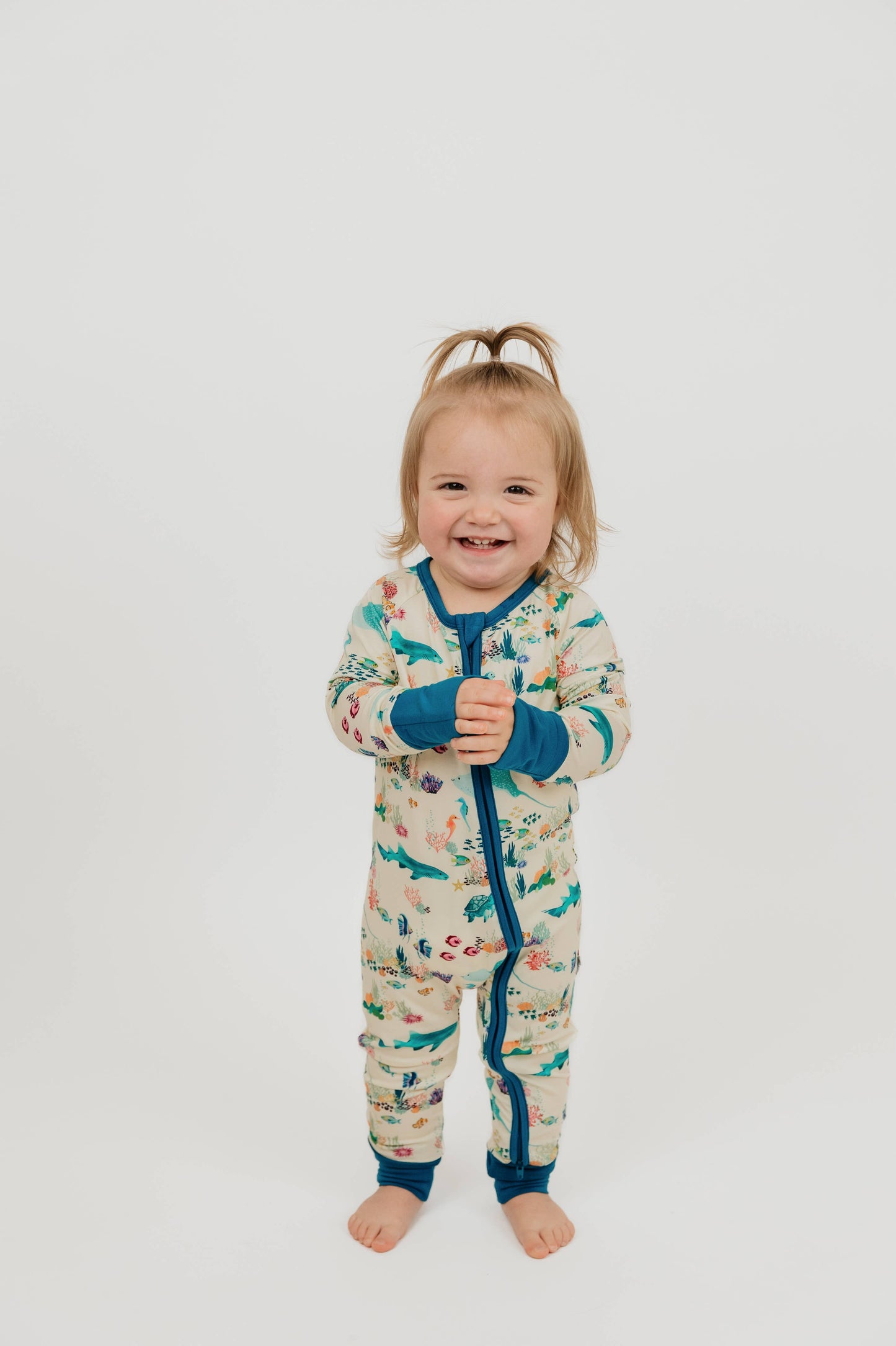 Emerson & Friends Coral Reef Bamboo Convertible Baby Pajama