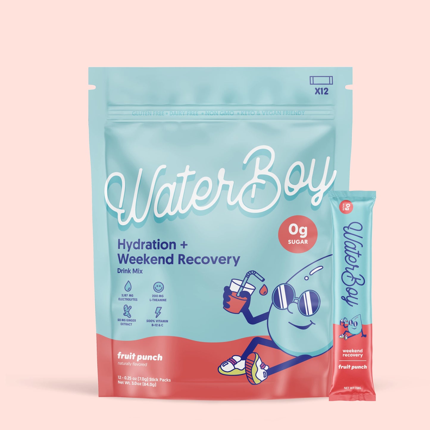 WaterBoy Hydration + Weekend Recovery Drink Mix