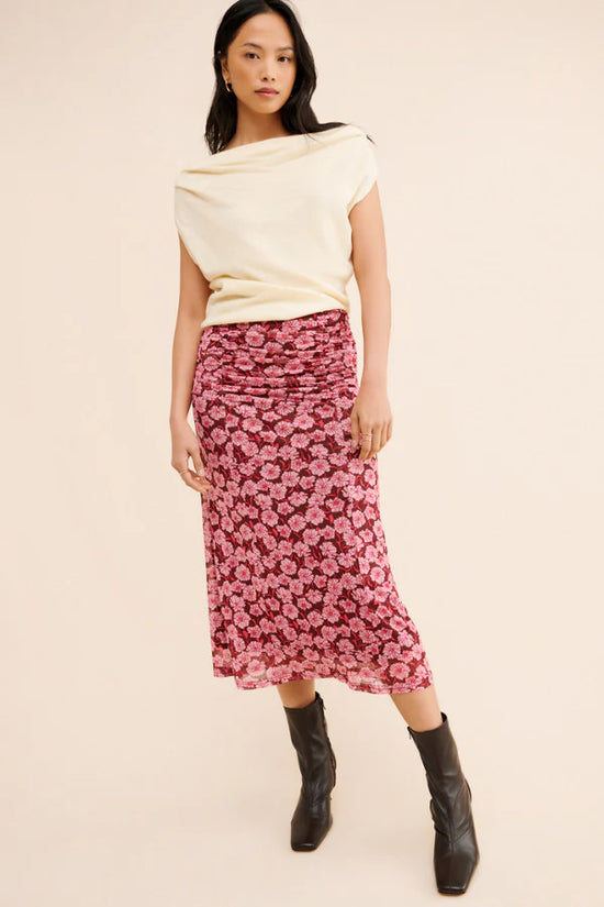 Mink Pink Dakota Mesh Skirt Carnation-Ditsy