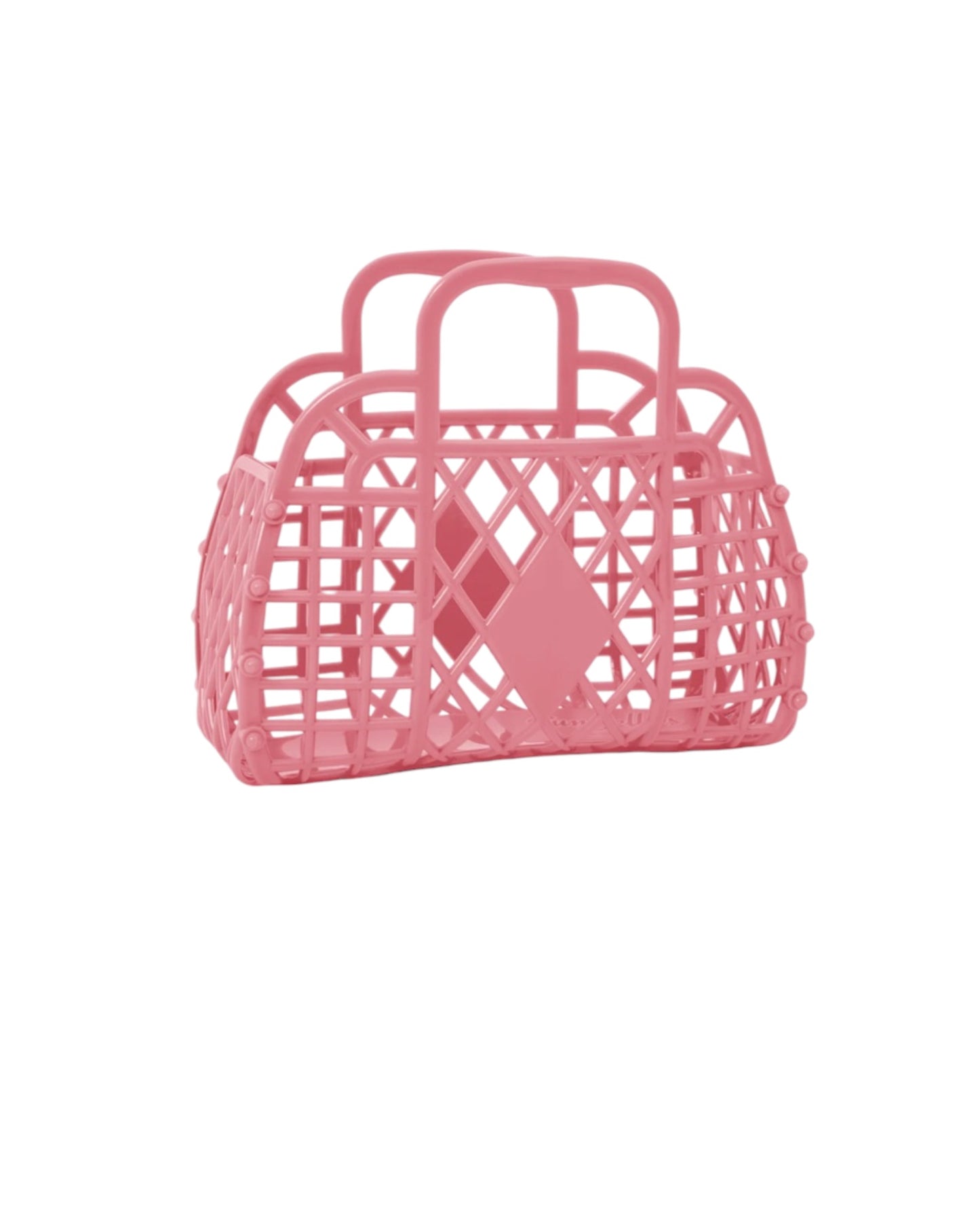 Sun Jellies Retro Basket Jelly Bag - Mini: Blush Pink