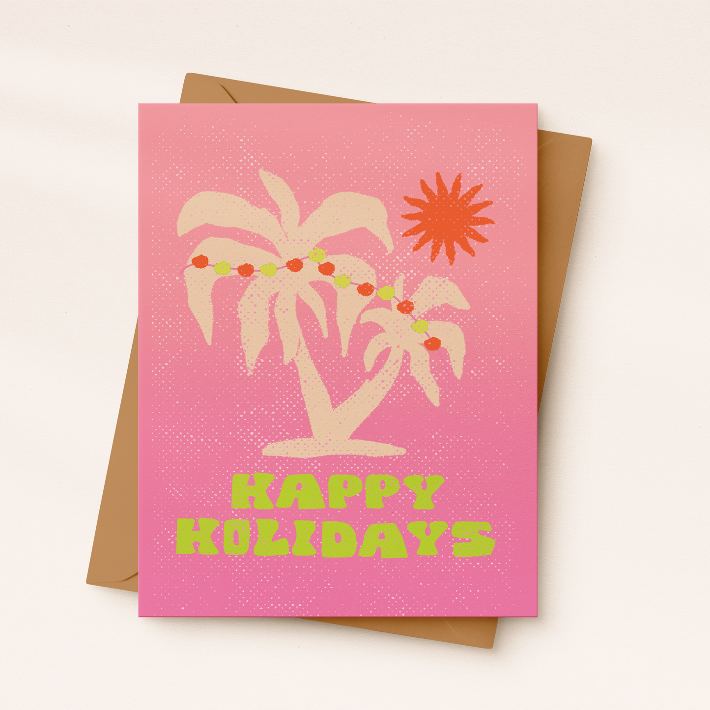 Tropical Holiday Card | California Christmas Card | Happy Holidays Palm