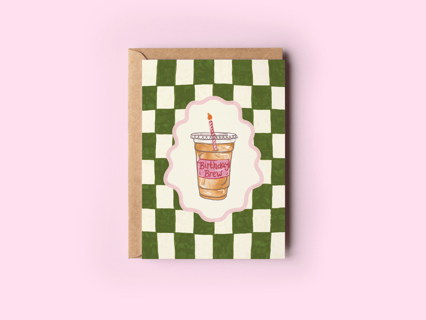 Birthday Brew Iced Coffee Coquette Caffeine Card