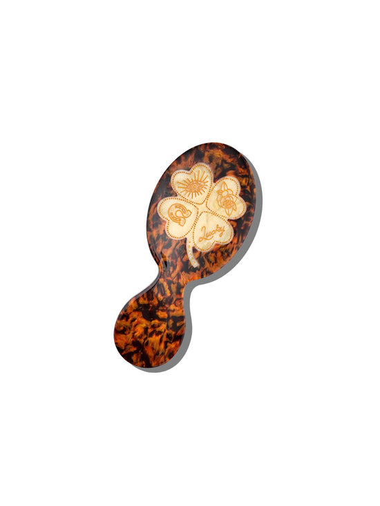 Solar Eclipse Hand-painted Lucky Clover Handbag Hero Brush