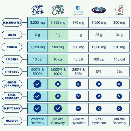 WaterBoy Hydration + Weekend Recovery Drink Mix