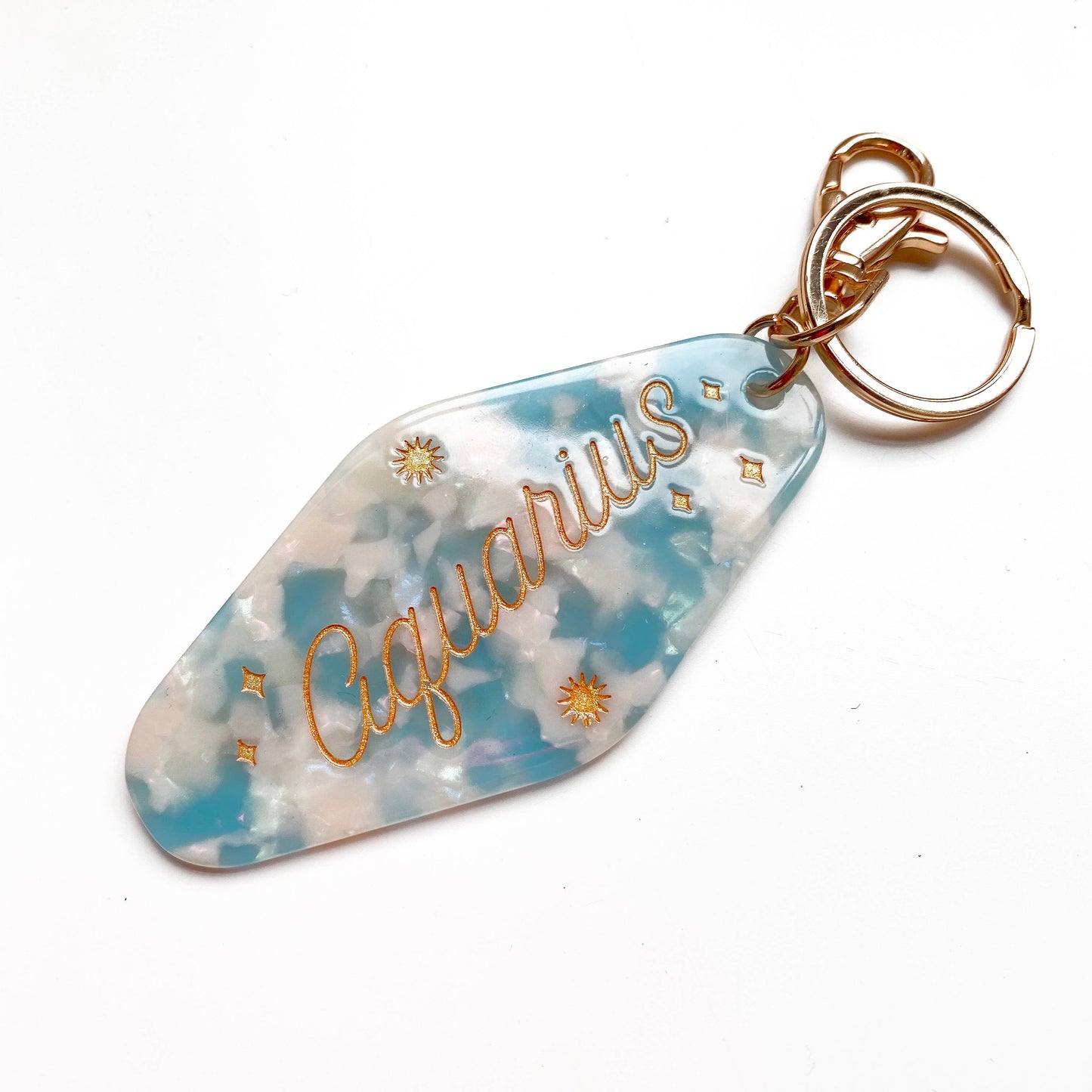 Aquarius Horoscope Motel Keychain