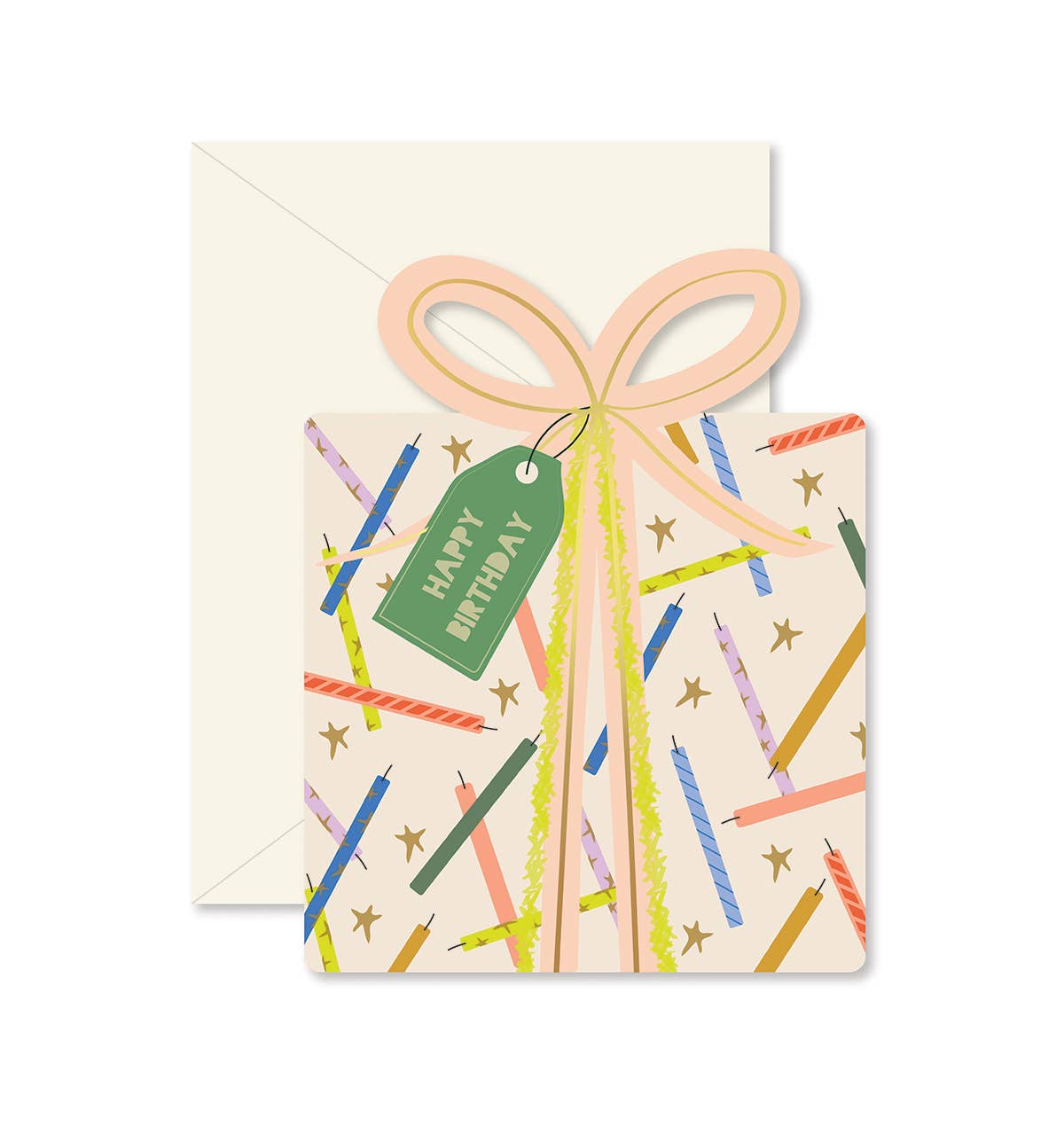 Birthday Gift Star Candles Card