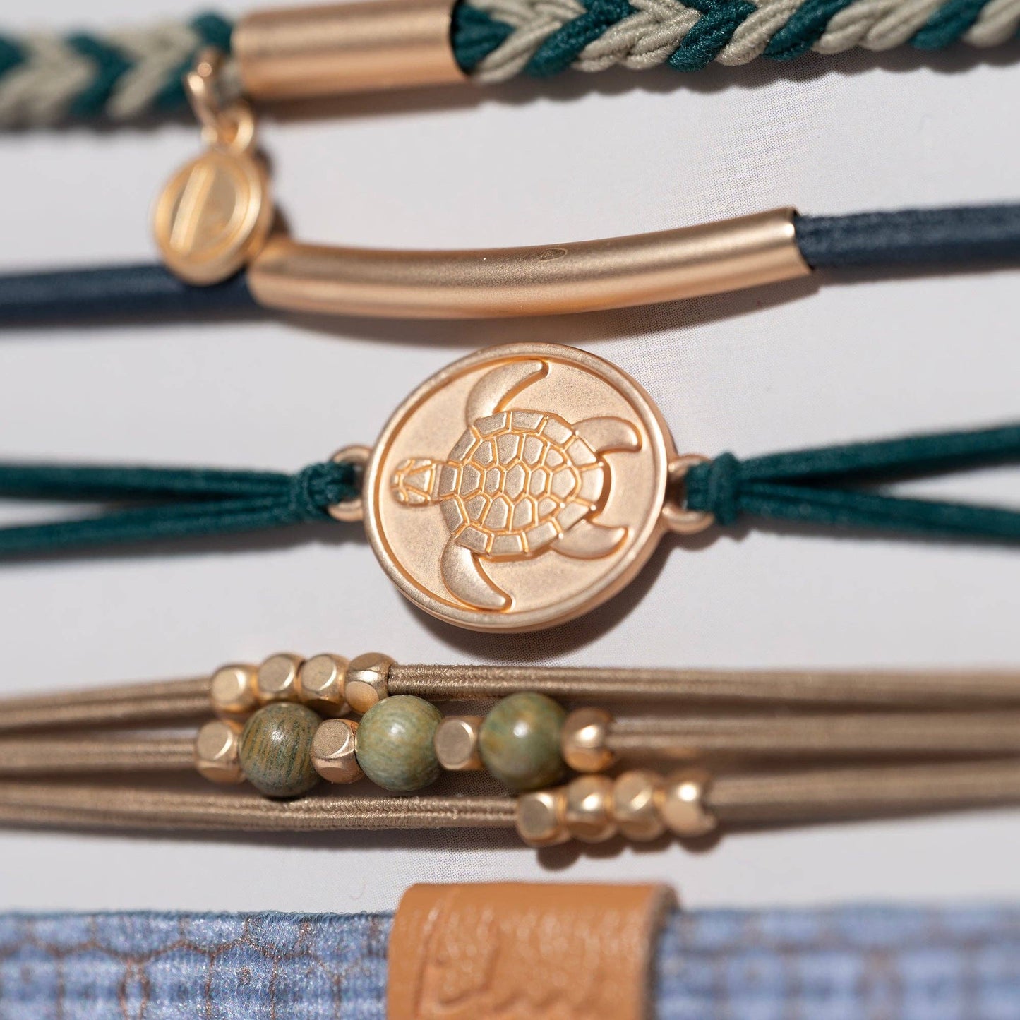K'lani "Journey" Green Sea Turtle Hair Tie Bracelets