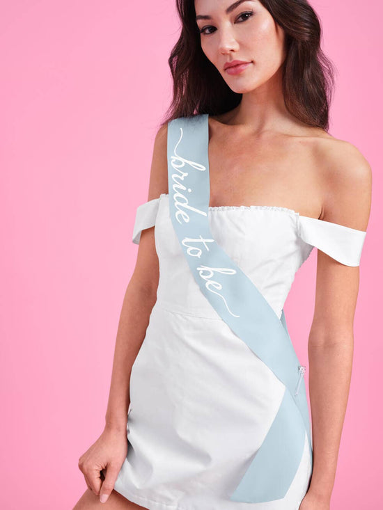 Bride To Be Something Blue Sash