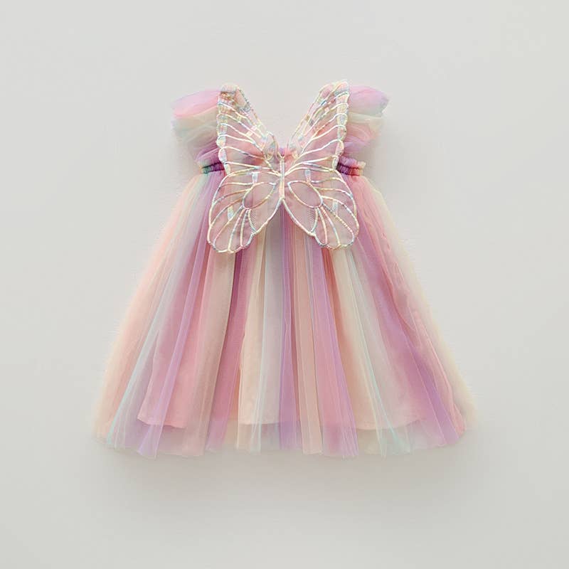 Rainbow Butterfly Wings  Dress