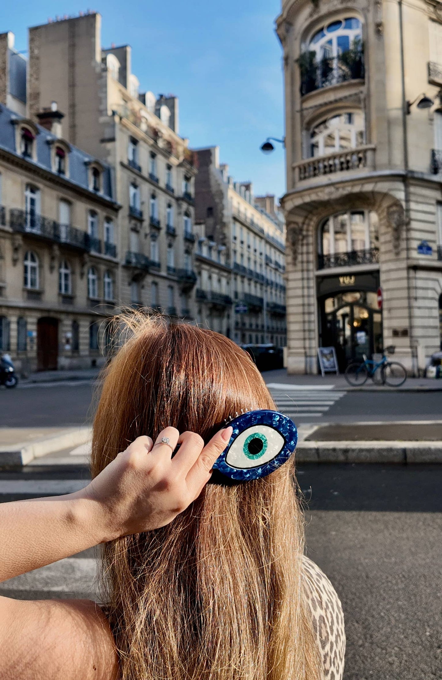 Solar Eclipse Hand-painted Evil Eye Handbag Hero Brush