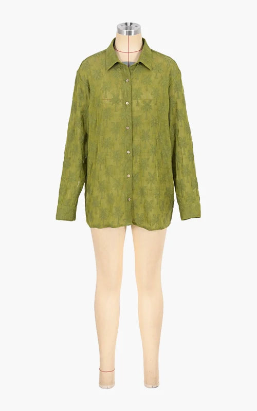 America & Beyond Moss Palm Tree Shirt