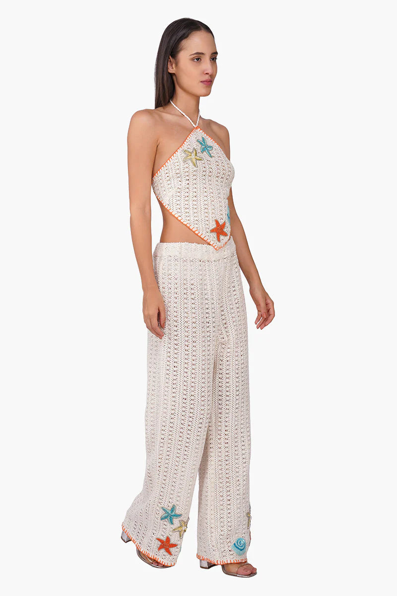 America & Beyond Coastal Patch Crochet Hanky Top