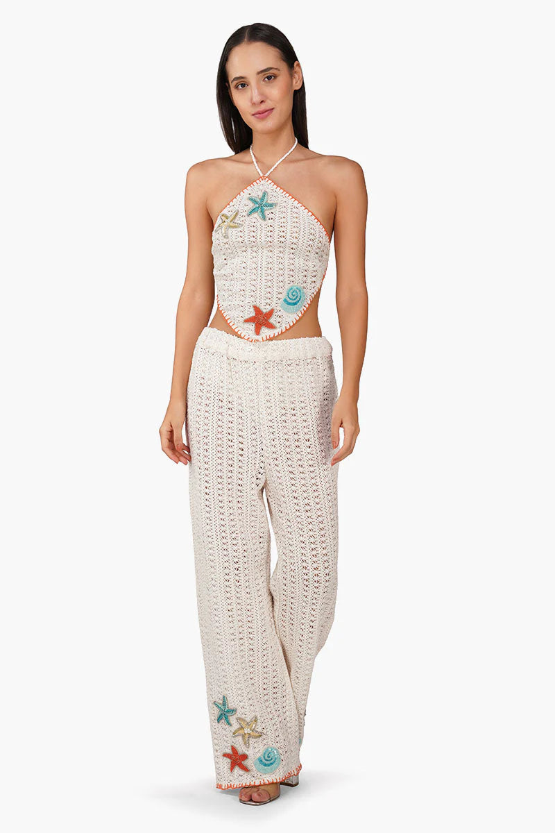 America & Beyond Coastal Patch Crochet Hanky Top