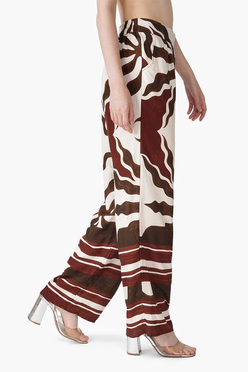 America & Beyond Tribal Print Red Pants