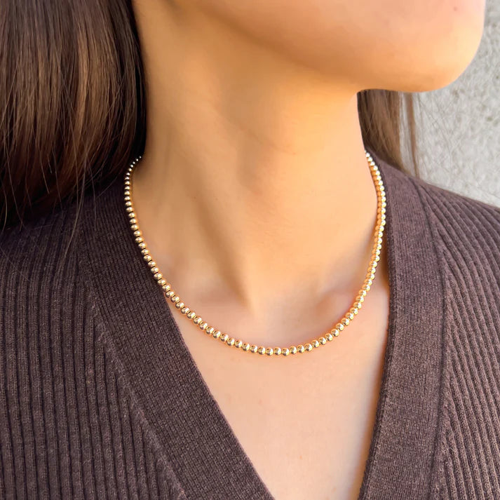 4mm Beaded Chain Necklace