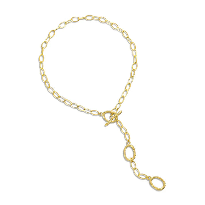 Oval Chain Toggle Necklace Water Resistant