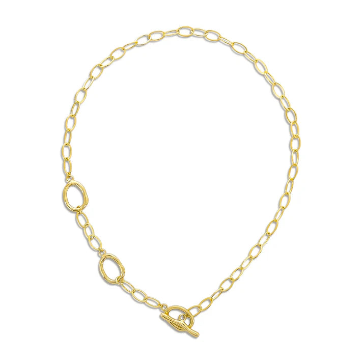 Oval Chain Toggle Necklace Water Resistant