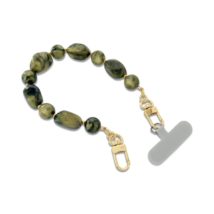Resin Phone Chain Olive Green