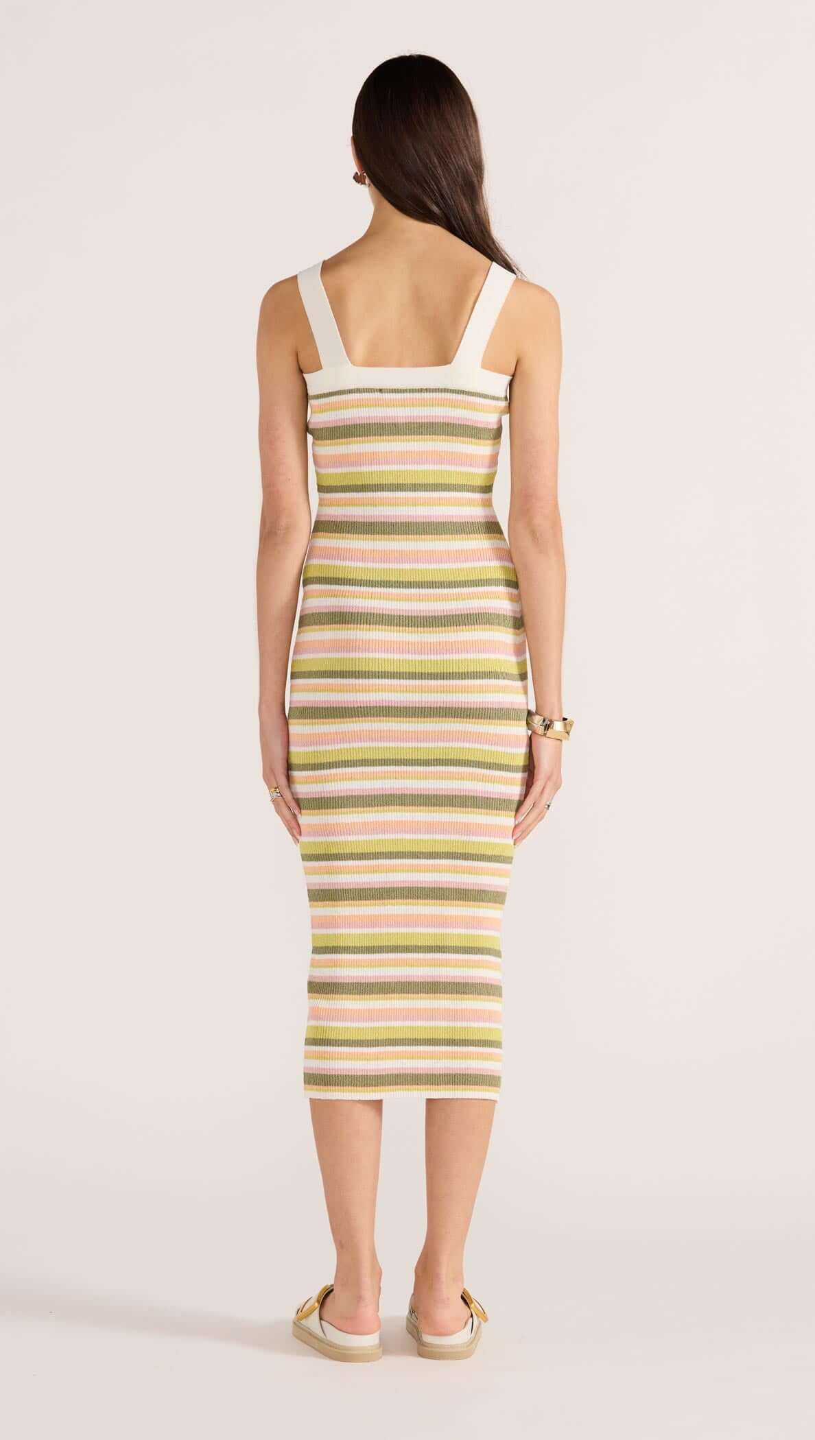MINKPINK Amelia Knit Stripe Midi Dress