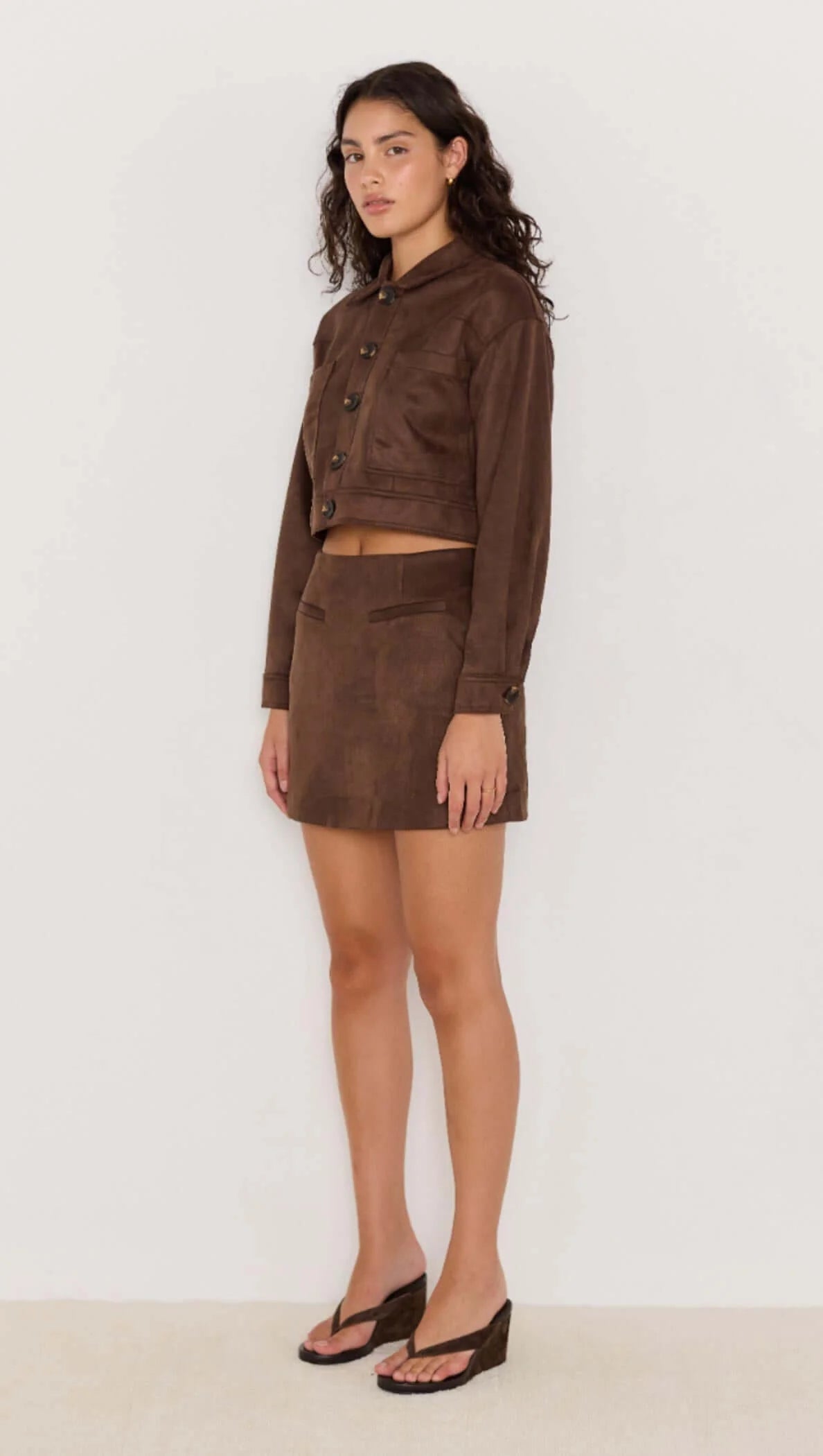 MINKPINK Aston Suede Mini Skirt