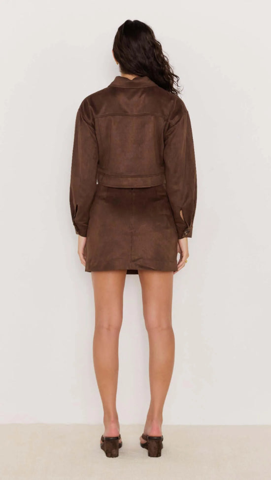 MINKPINK Aston Suede Mini Skirt