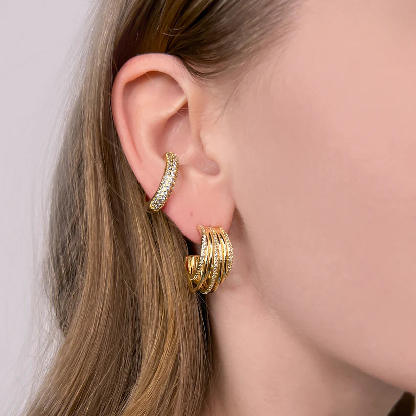 CZ Tri Hoops