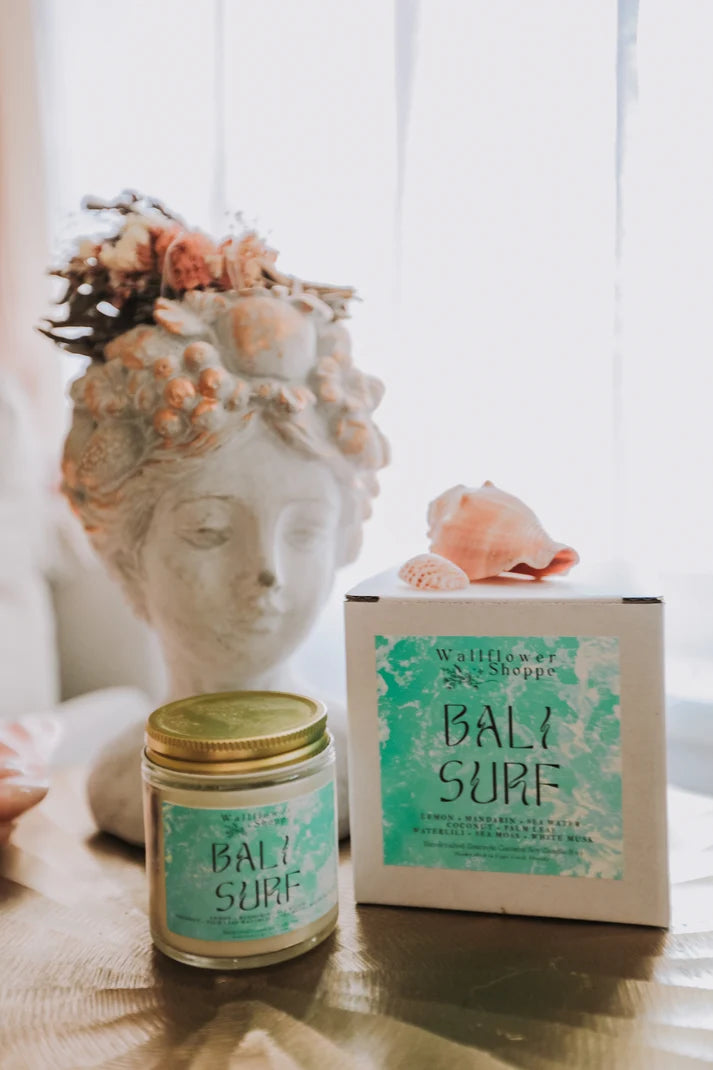 Wallflower Shoppe Concrete Candle Bali Surf