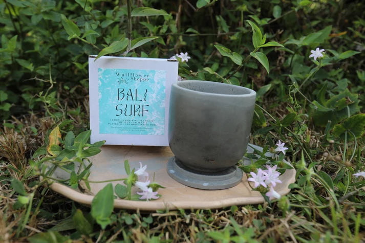 Wallflower Shoppe Concrete Candle Bali Surf