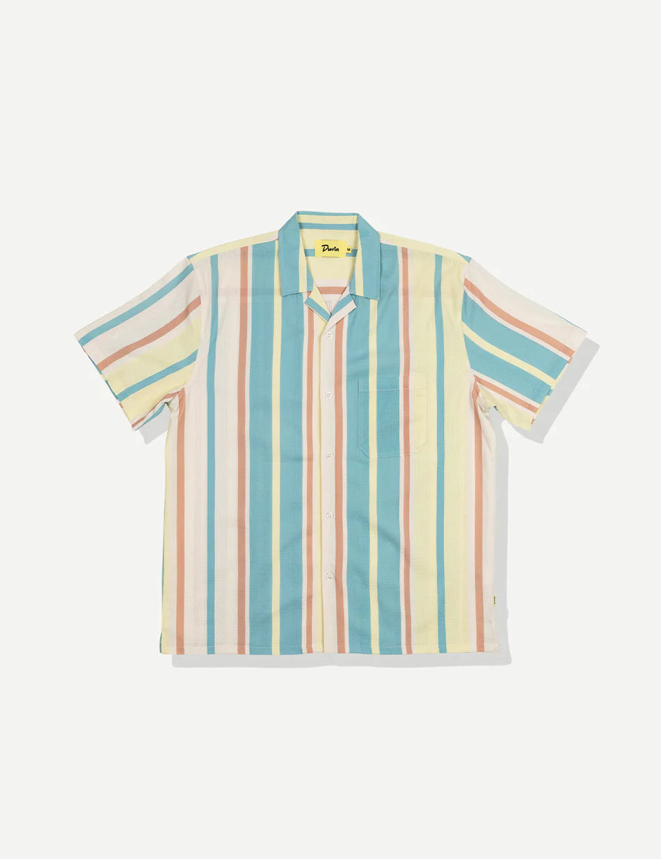 Duvin Pastel Stripe Lesiure Stretch Buttonup