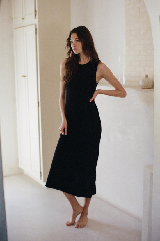 By Together Elosie Maxi Sweater Dress Black