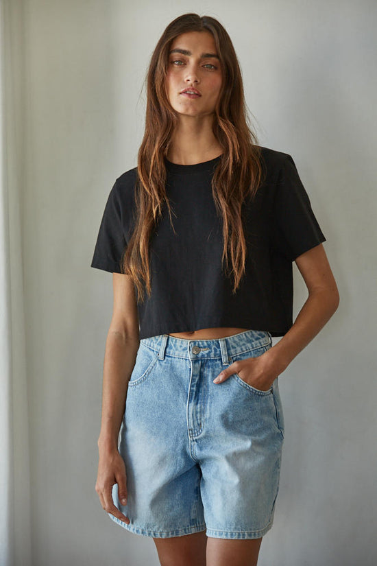 By Together Everyday Crop Tee Black