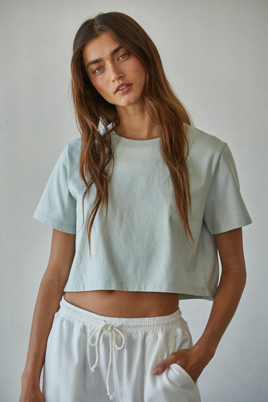 By Together Everyday Crop Tee Sage
