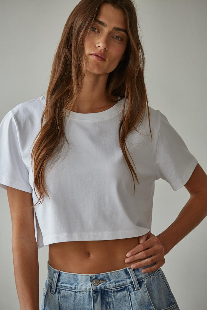 By Together Everyday Crop Tee White