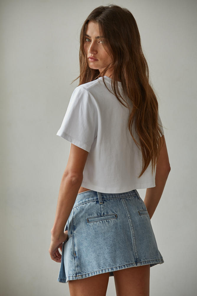 By Together Everyday Crop Tee White