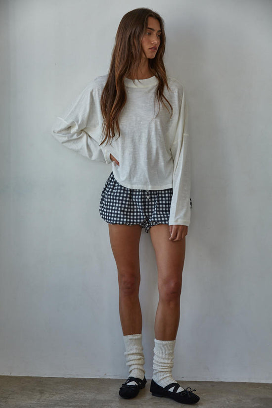 By Together Everyday Mock L/S Knit Top Off White