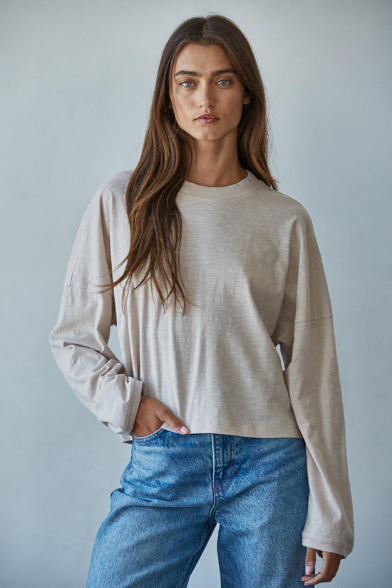 By Together Everyday Mock L/S Knit Top Pink Nude