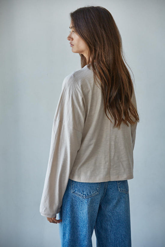 By Together Everyday Mock L/S Knit Top Pink Nude